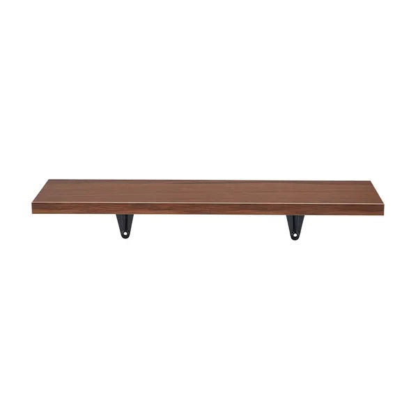 Fali polc szett 6 db, 8 kg teherbírás, MDF, dió, 43×11,4×1,5 cm