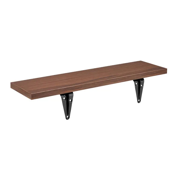 Fali polc szett 6 db, 8 kg teherbírás, MDF, dió, 43×11,4×1,5 cm