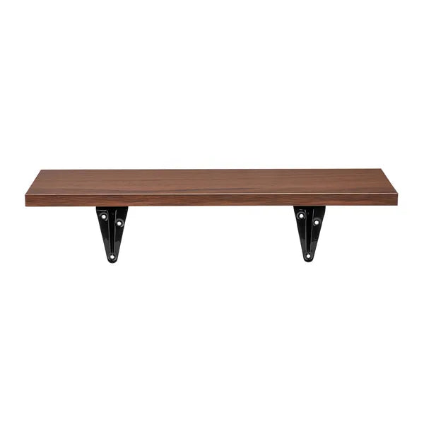 Fali polc szett 6 db, 8 kg teherbírás, MDF, dió, 43×11,4×1,5 cm