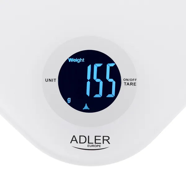 Digitális konyhai mérleg LCD kijelzővel, 10 kg, 1 g pontosság, edzett üveg