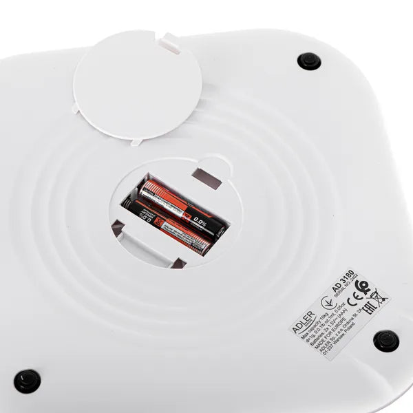 Digitális konyhai mérleg LCD kijelzővel, 10 kg, 1 g pontosság, edzett üveg