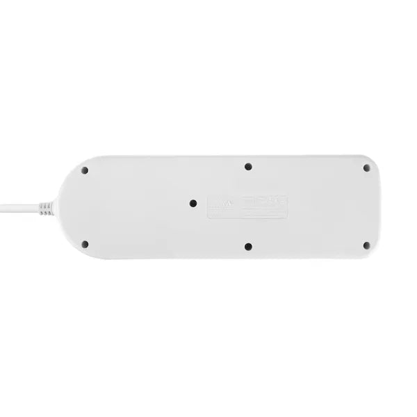 Hosszabbító elosztó 4 aljzattal, USB-A/C, külön kapcsolók, 1,5 m, fehér