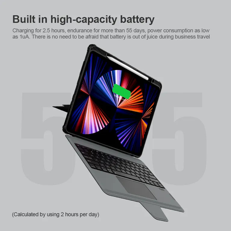 Nillkin Bumper Combo Keyboard tok pro iPad Pro 12.9 2020/2021/2022 fekete