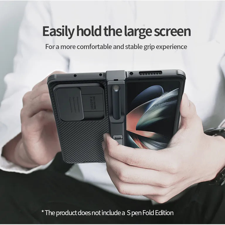 Nillkin CamShield PRO Slot+Stand Back Cover for Samsung Galaxy Z Fold 4 5G fekete tok