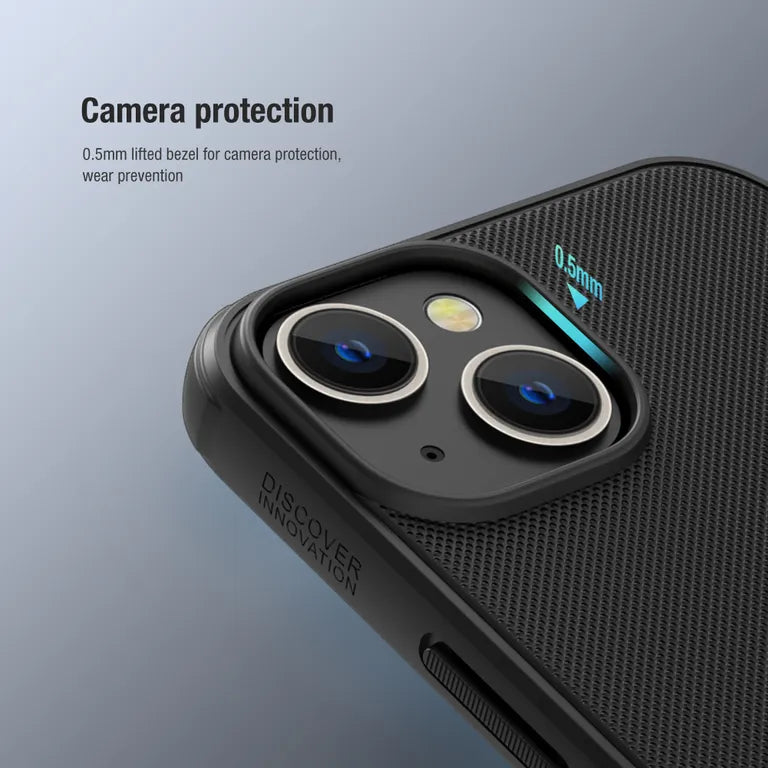 Nillkin Super Frosted PRO Zadní Kryt pro Apple iPhone 13/14 fekete (logó kivágás nélkül) tok