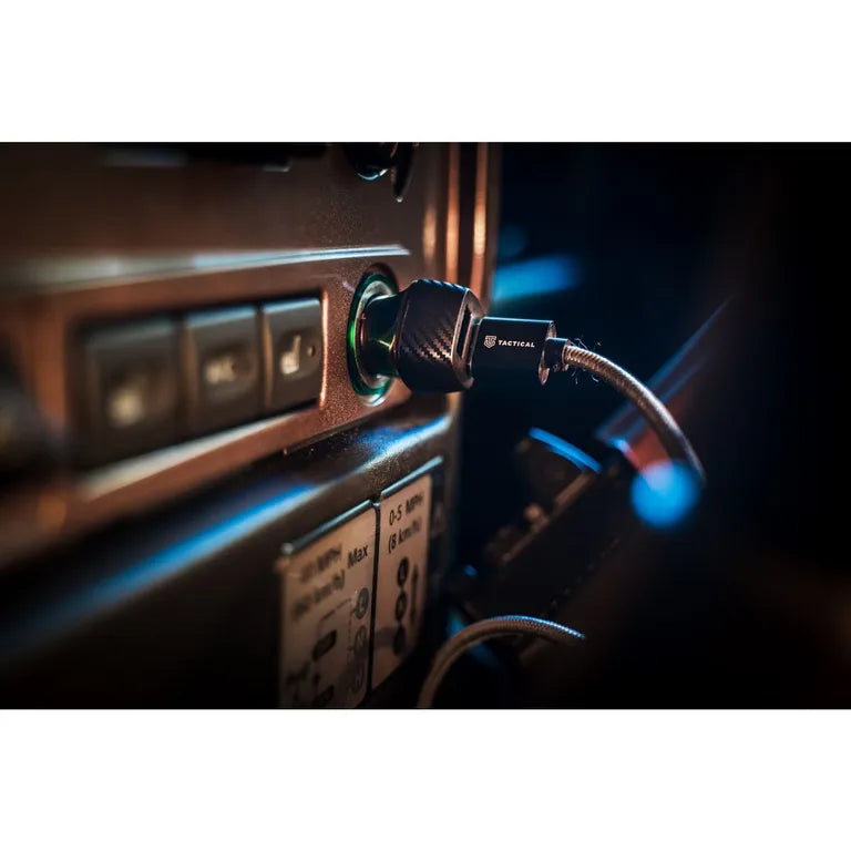 Taktikai terepi dugó kettős 12W + taktikai gyors kötél Aramid kábel USB-A / villám MFi 0.3m szürke