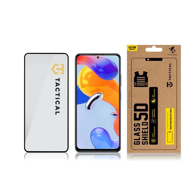 Taktikai üvegpajzs 5D sklo pro Xiaomi Redmi Note 11/11s Fekete