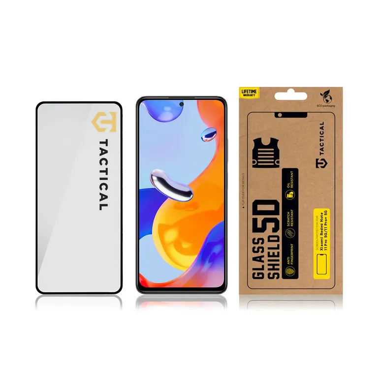 Taktikai üvegpajzs 5D sklo pro Xiaomi Redmi Note 11 Pro 5G/11 Pro+ 5G fekete