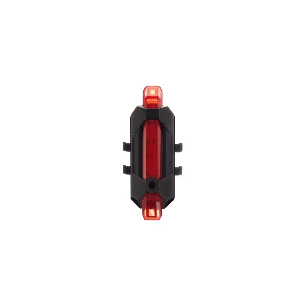 USB LED kerékpár első és hátsó lámpa, 5 x 6,5 x 3 cm/7,5 x 3 cm, fekete