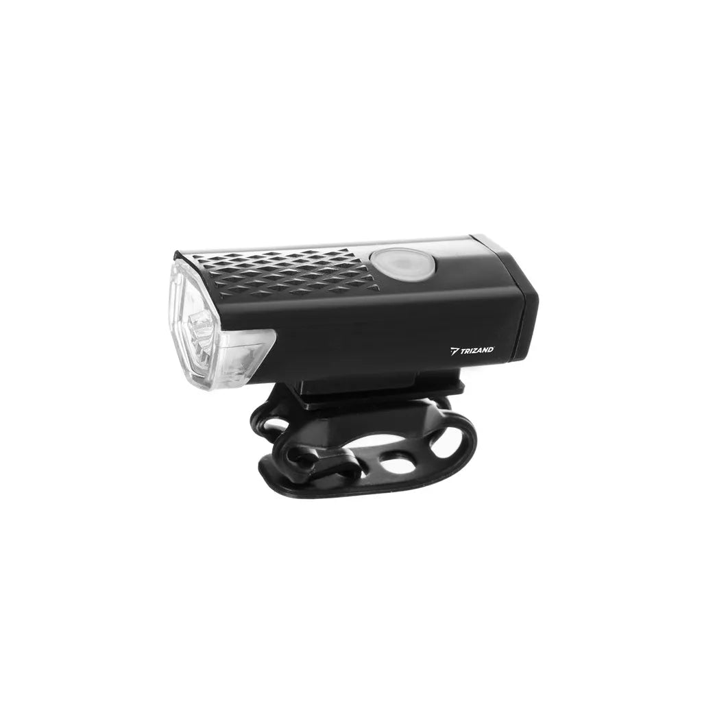 USB LED kerékpár első és hátsó lámpa, 5 x 6,5 x 3 cm/7,5 x 3 cm, fekete