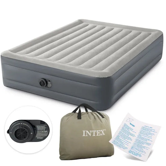 INTEX nagy felfújható matrac 203×152 cm, beépített pumpával, 46 cm magas