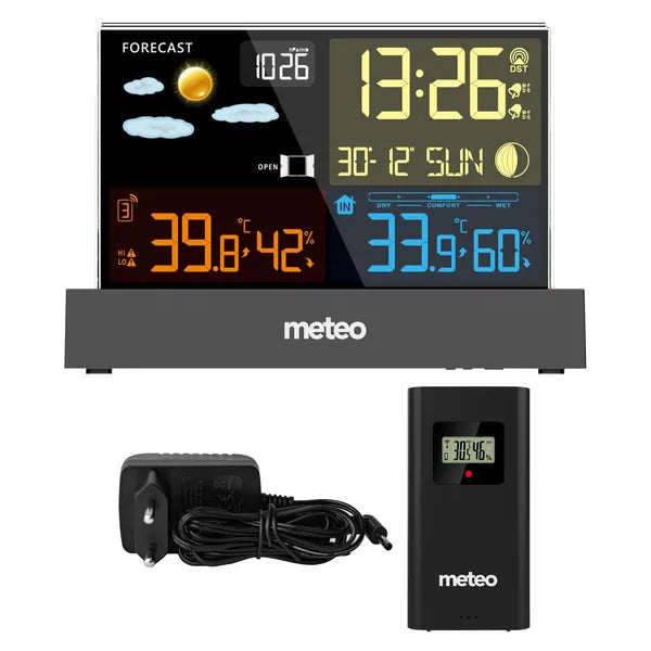 METEO SP110C meteorológiai állomás DCF-fel, fekete színű | 05SP110C
