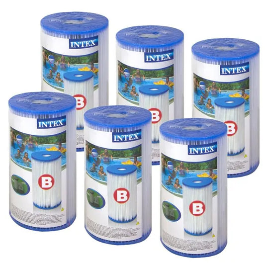 Intex Type B papír szűrőbetét szett 6 db, Ø14,5×25,5 cm, 28633/28634 pumpához