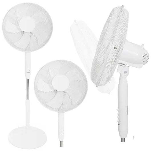Álló ventilátor 45 W, 40 cm átmérő, 5 lapát, 3 sebesség, fehér