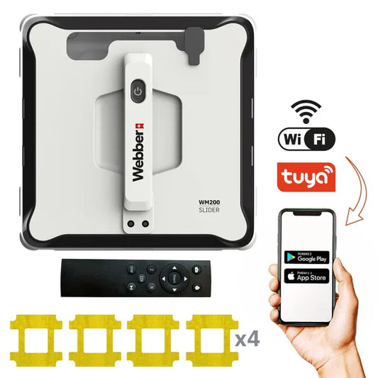 Webber ablakmosó robot 3000pa, android/ios, nedves-száraz mód
