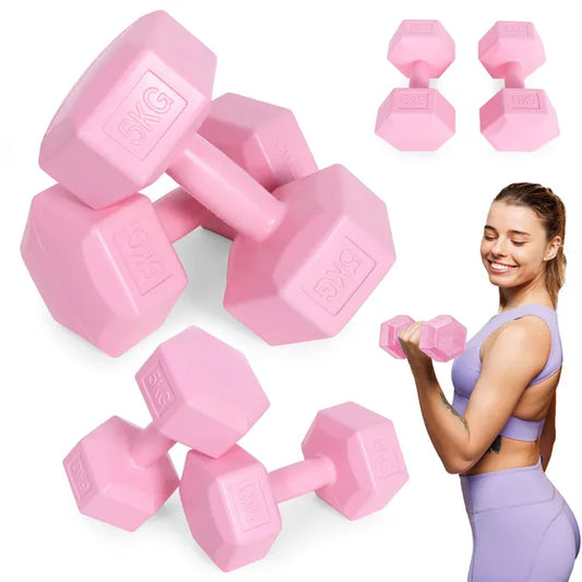 Modernhome rózsaszín súlyzókészlet 2x5 kg
