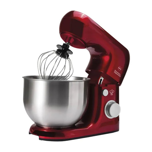 Planetáris konyhai robotgép 800 W, 5 l inox tál, 8 sebesség, piros