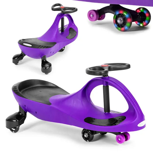 Wiggle autó lila, LED világító kerekekkel, 3+ éves kortól
