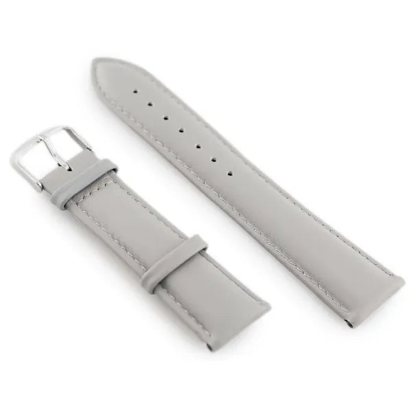 Hamu szürke natúr bőr 24 mm óraszíj ezüst csattal