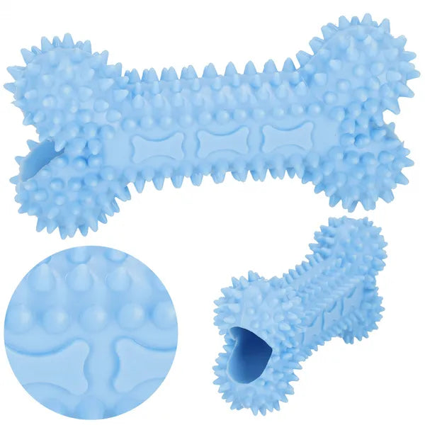 Kék gumi kutya rágójáték, 12 cm - kis és közepes méretű kutyáknak