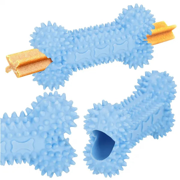 Kék gumi kutya rágójáték, 12 cm - kis és közepes méretű kutyáknak