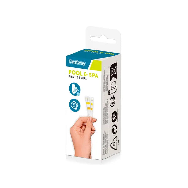 Bestway 3 az 1-ben vízteszt csíkok, pH/klór/lúgosság, 50 db