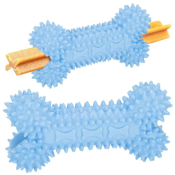 Kék gumi kutya rágójáték, 12 cm - kis és közepes méretű kutyáknak