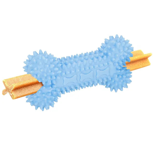 Kék gumi kutya rágójáték, 12 cm - kis és közepes méretű kutyáknak