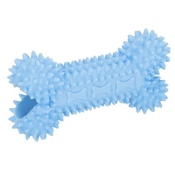 Kék gumi kutya rágójáték, 12 cm - kis és közepes méretű kutyáknak