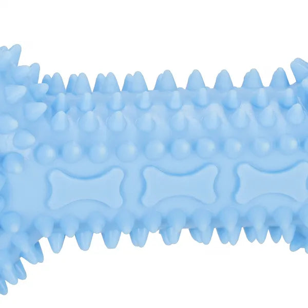 Kék gumi kutya rágójáték, 12 cm - kis és közepes méretű kutyáknak