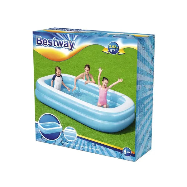 Bestway felfújható családi medence, 262×175×51 cm, 778 l, PVC, 6+ év
