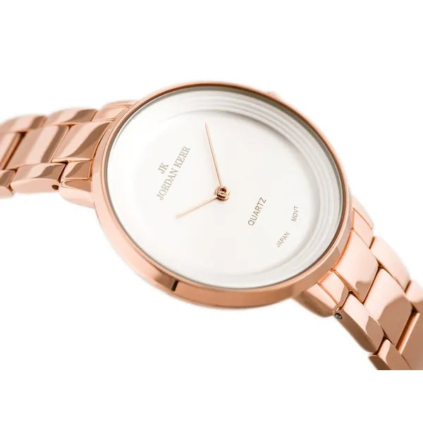 Jordan Kerr női karóra – rózsaarany fém, 36 mm kvarc, antiallergén