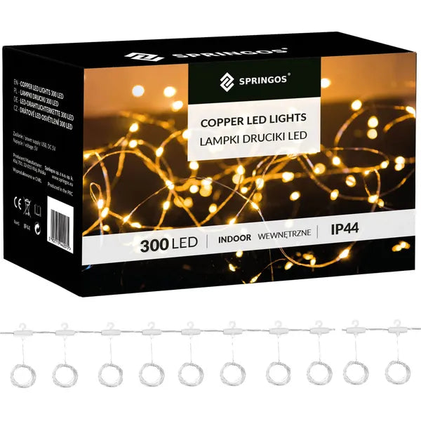 LED fényfüggöny 300 multiszínű LED, USB, 3×3 m, távvezérlő