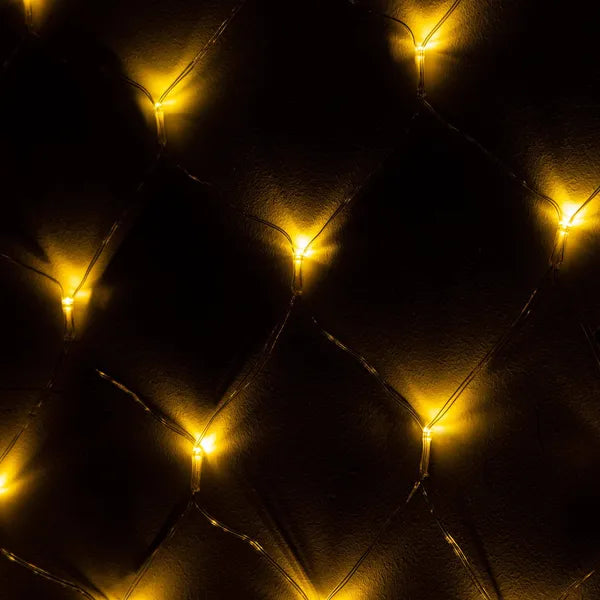 LED fényfüggöny 144 meleg fehér LED, 2×2 m, IP44, összekapcsolható