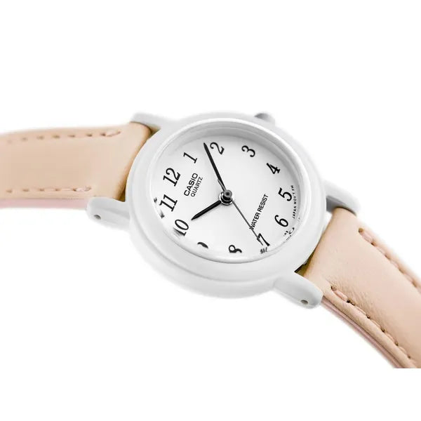Casio LQ-139L-4B2 női karóra, narancs bőrszíj, 25 mm, WR30