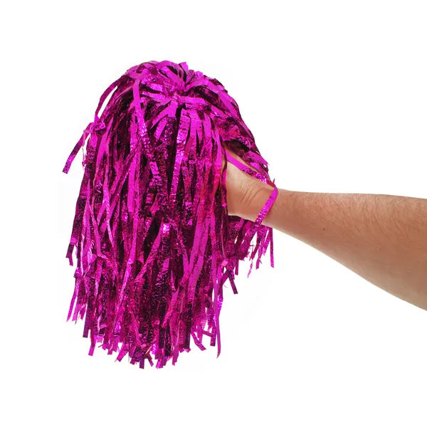 Színes cheerleader pompon pár 32 cm szalaggal, cheer tánc kellék