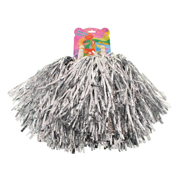 Színes cheerleader pompon pár 32 cm szalaggal, cheer tánc kellék