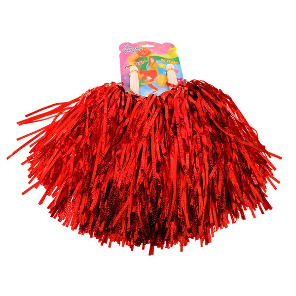 Színes cheerleader pompon pár 32 cm szalaggal, cheer tánc kellék