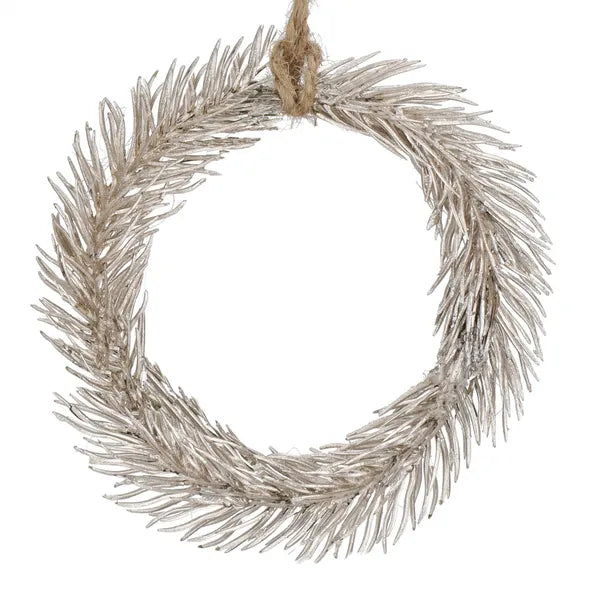 Karácsonyi akasztós díszgömb, 10 cm, barna-zöld-ezüst, műanyag