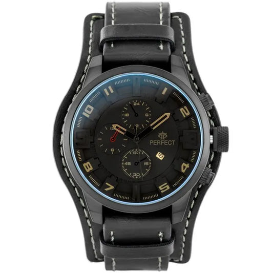 Férfi kvarc karóra dátumkijelzéssel, grafitszürke számlap 47 mm