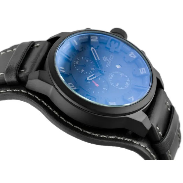 Férfi kvarc karóra dátumkijelzéssel, grafitszürke számlap 47 mm