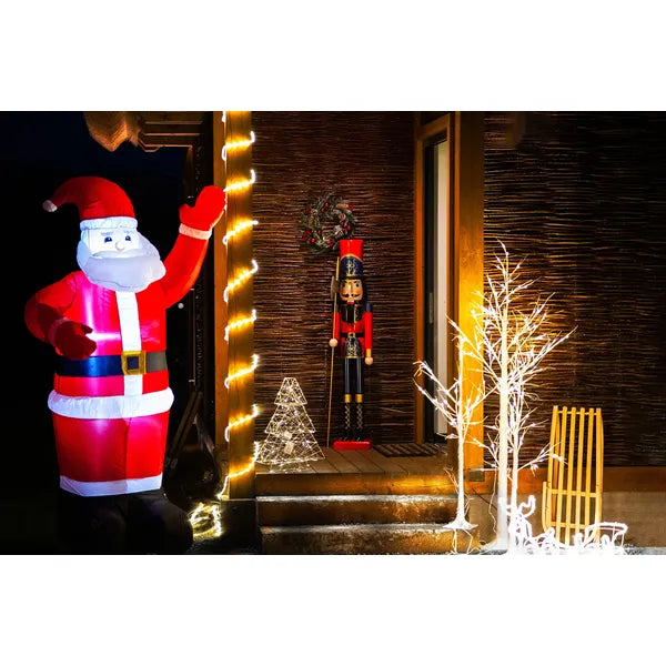Felfújható LED-es Mikulás dekoráció, 180 cm, IP44, kültéri/beltéri