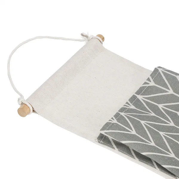 Falra szerelhető szürke 3 zsebes textil tároló 58x20 cm