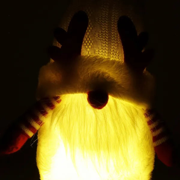 Karácsonyi LED manó figura, meleg fehér, elem 3×AAA, 37×18 cm