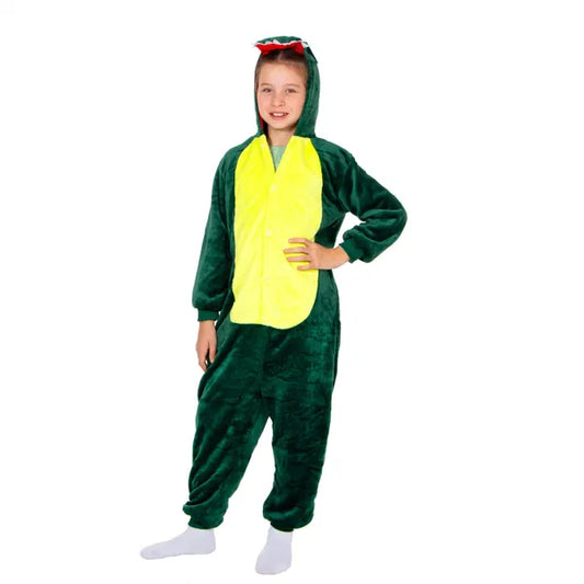 Kigurumi gyerek pizsama, sárkány mintás, 120-130 cm, poliészter