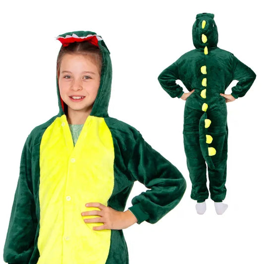 Gyerek sárkány kigurumi pizsama, 130-140 cm, 100% poliészter