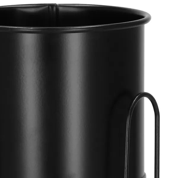 Fekete matt fém virágtartó állvány Ø13 cm cseréphez, 18 cm magas