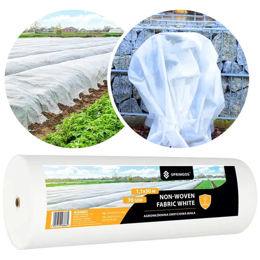 Fehér takaró agrotextil, UV védelemmel, 70 g/m², 1,1×50 m