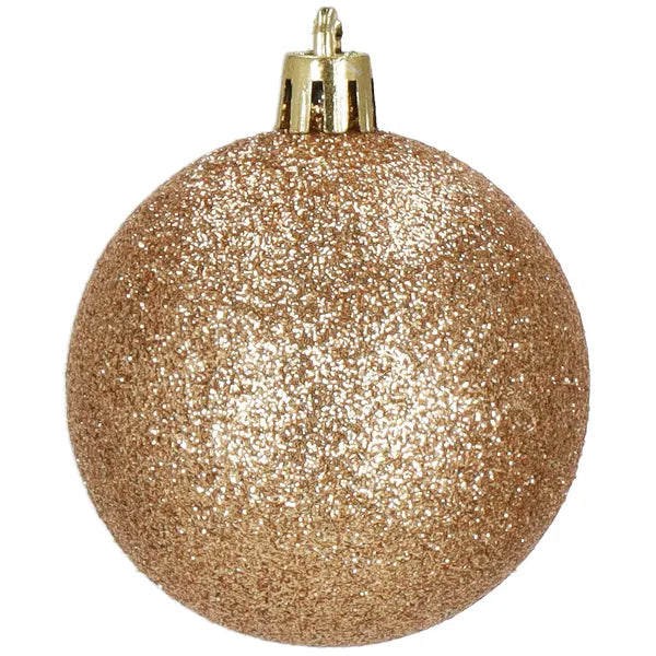 33 részes törhetetlen műanyag karácsonyfadísz-készlet, 5–8 cm, arany-rose gold