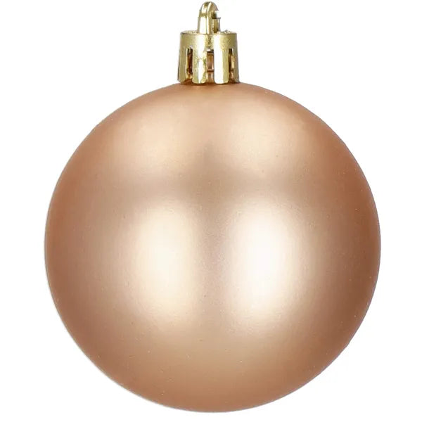 33 részes törhetetlen műanyag karácsonyfadísz-készlet, 5–8 cm, arany-rose gold